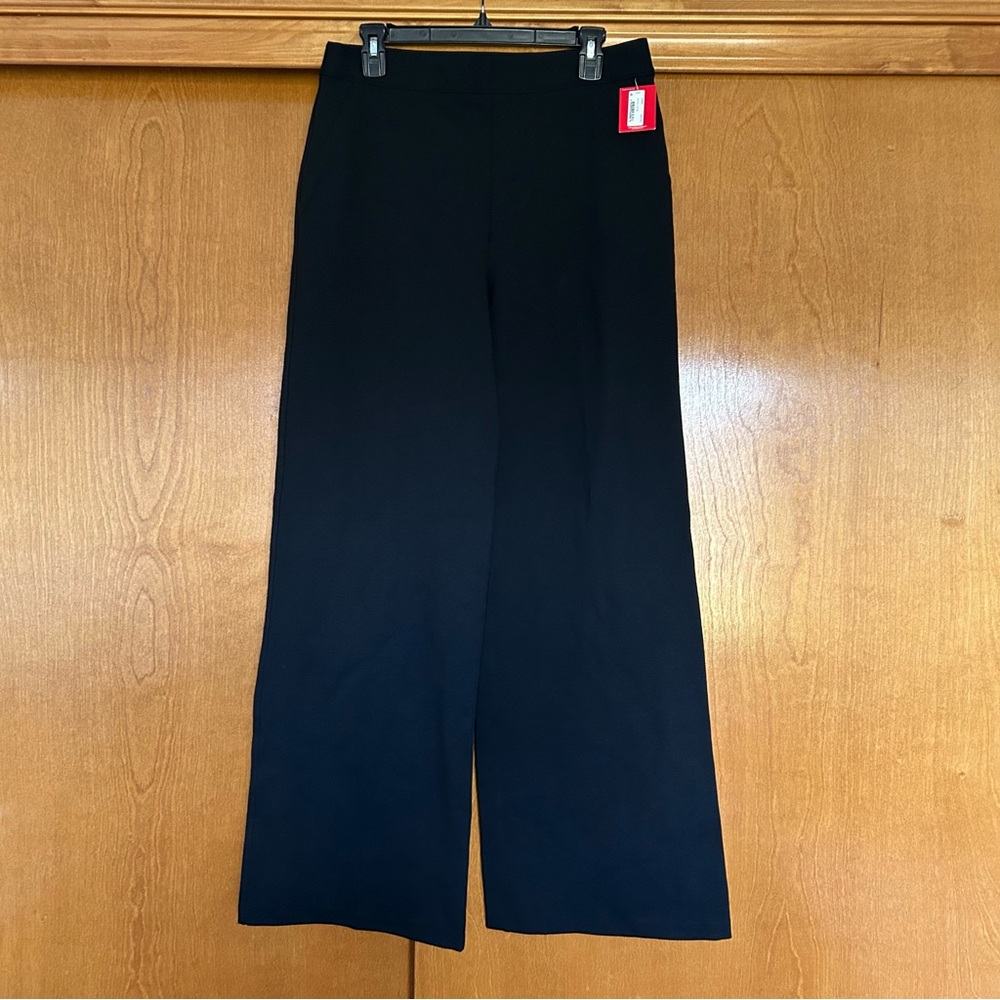 SPANX SPANXSmooth PerfectFit Ponte Wide Leg Pants in Black - Size Large - Picture 2 of 12